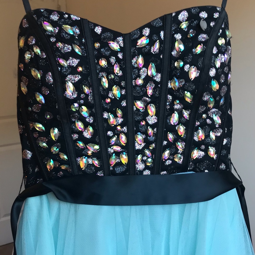 Homecoming dress Black and light blue